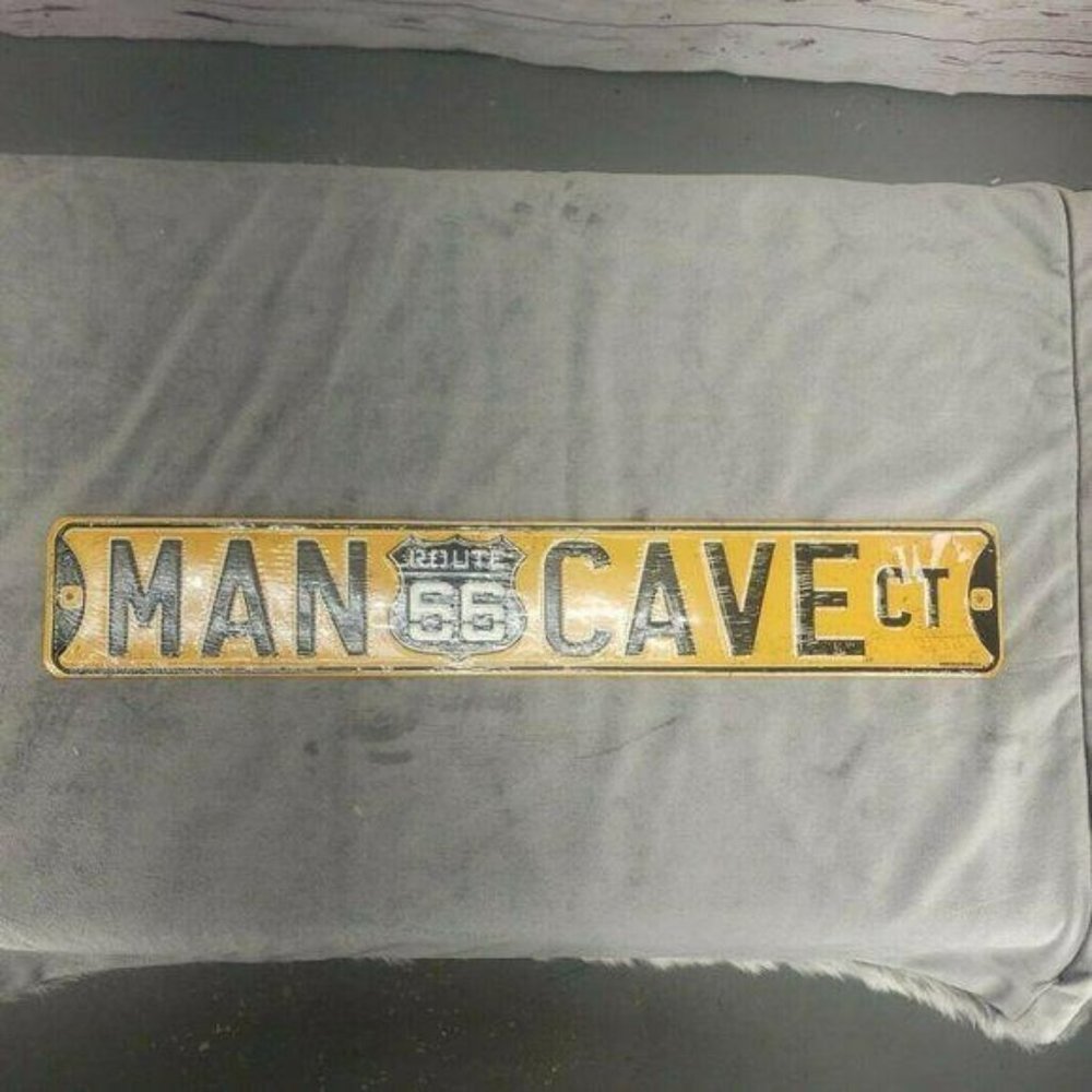 Man Cave Ct ROUTE 66 metal‎ Sign